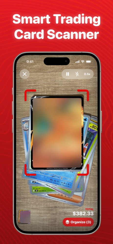 PokeSnap Pokemon card scanner identifying multiple cards and their total value